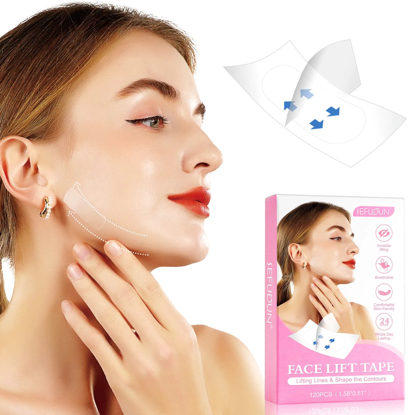 40 Plasturi Invizibili pentru Lifting Facial