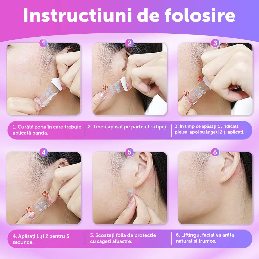 40 Plasturi Invizibili pentru Lifting Facial