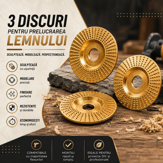 set 3 discuri prelucrare lemn