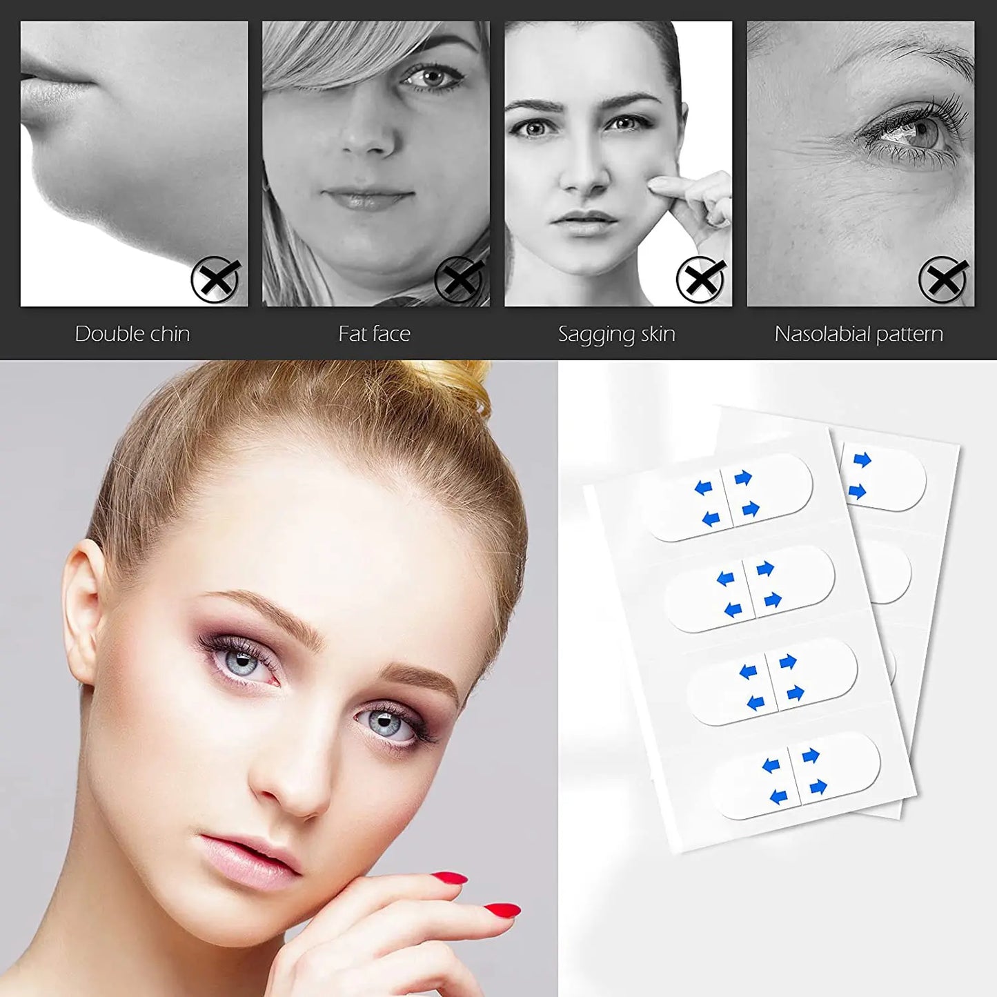 40 Plasturi Invizibili pentru Lifting Facial